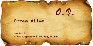 Oprea Vilma névjegykártya